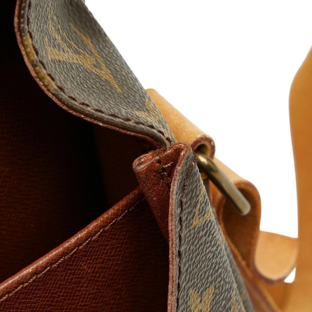 Louis Vuitton Monogram Cartouchiere Crossbody Shoulder Bag Brown Leather - Picture 9 of 10